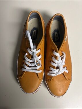 Wolky Kids Lace-Up Sneakers in Mustard Yellow with White Laces